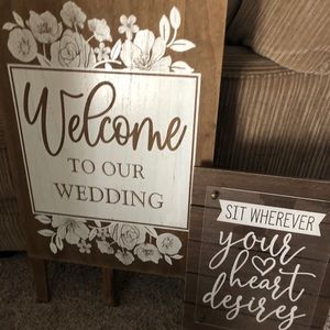 Wedding signs